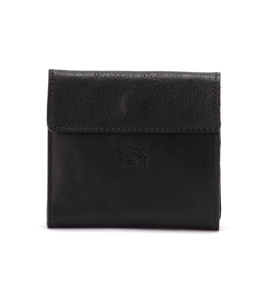 未使用IL BISONTE イルビゾンテ　レザー三つ折り財布　ブラック　ミニ財布 IL BISONTE（イルビゾンテ） 財布 三つ折り レザー 本革 ブラック ネロ