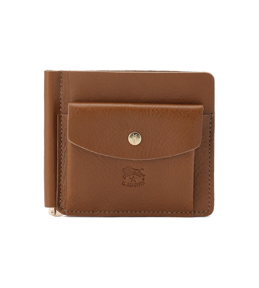 美品 高級感漂う美しい本革】 IL BISONTE スナップ折財布 ミニマル