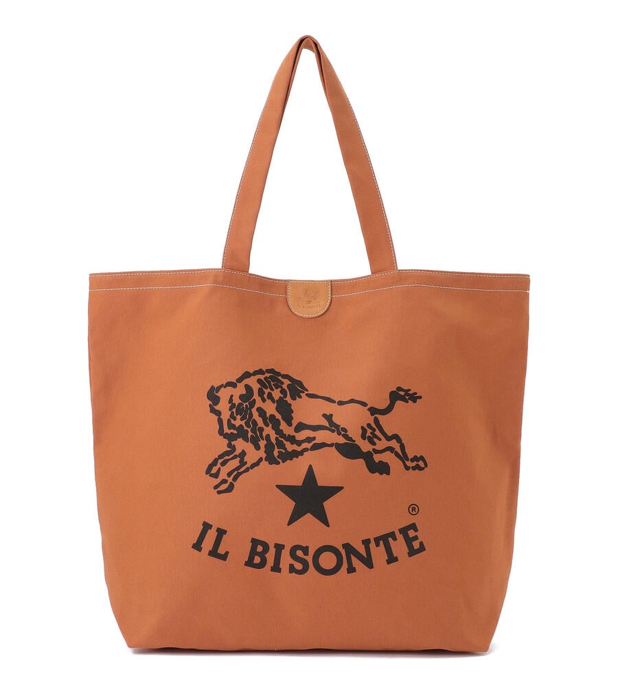 IL BISONTE｜キャンバス ハンドルレザー トートバッグ