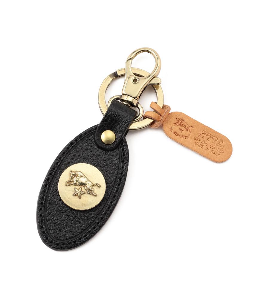 IL BISONTE 黒 レザー キーリング【2025年新作】 IL BISONTE 黒 レザー キーリング【2025年新作】 IL BISONTE