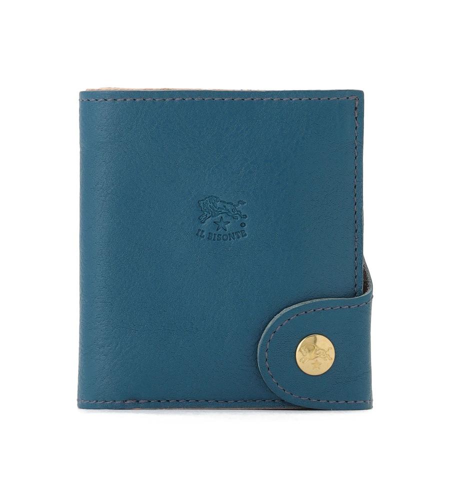 イルビゾンテ　財布&バッグ　ブルー イルビゾンテ IL BISONTE 財布 折りたたみ財布 二つ折り財布 ガマ口